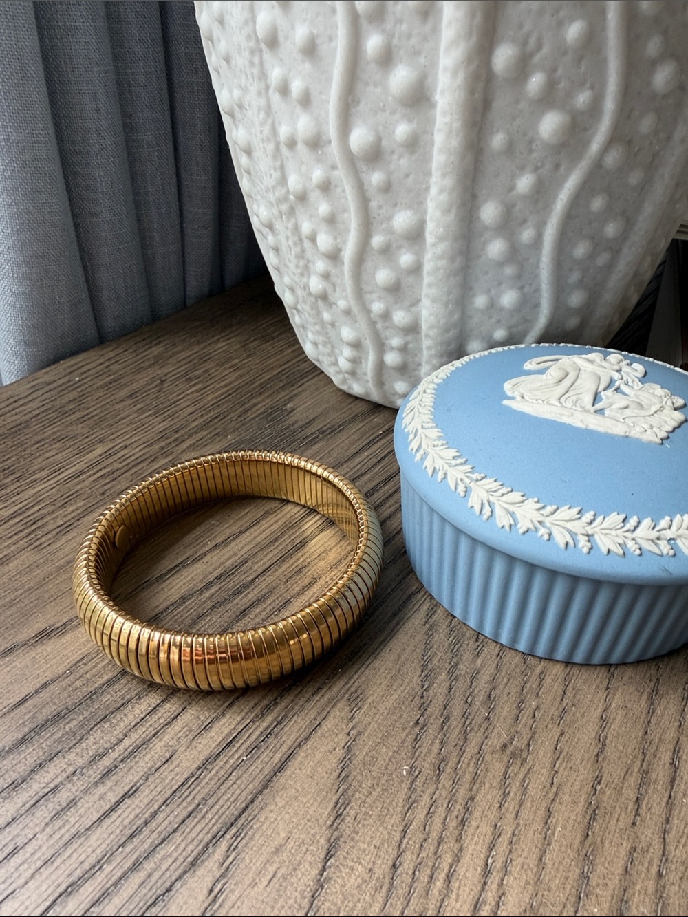 Gold Ribbed Bracelet - Picture 2 of 5
